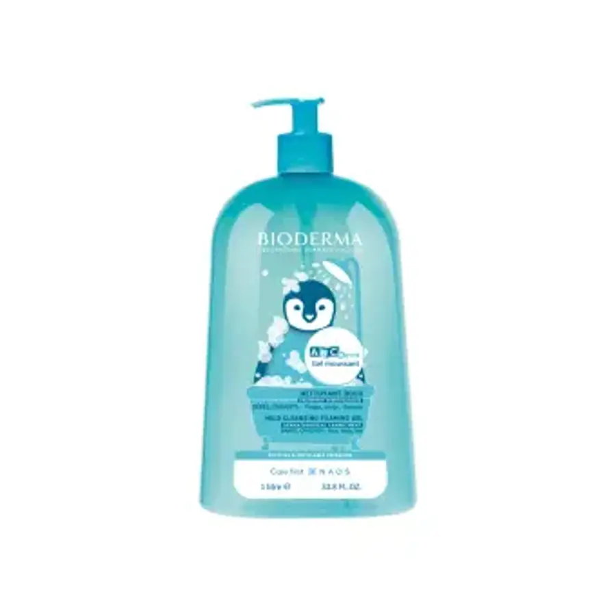 BIODERMA gelinis prausiklis kūdikių ir vaikų kūnui ir plaukams ABCDERM GEL MOUSSANT, 1000 ml