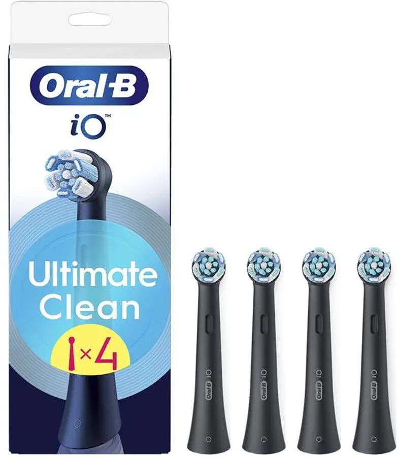 Standartinės dantų šepetėlio galvutės Oral-B iO RB CBF-4 UltimateClean Black, 4 vnt.