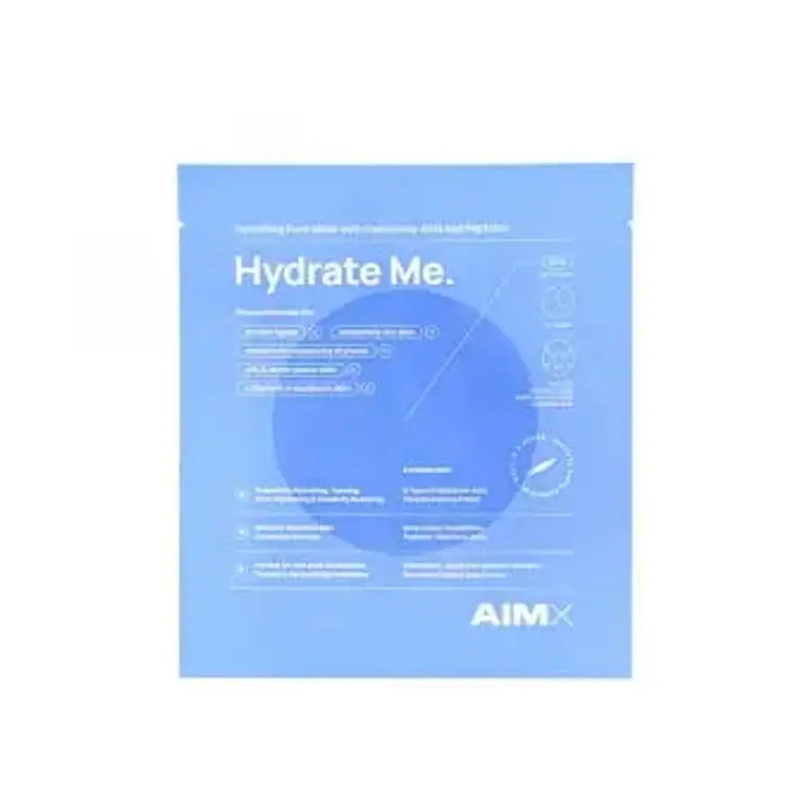 AIMX drėkinanti lakštinė veido kaukė su peptidais HYDRATE ME, 1 vnt.