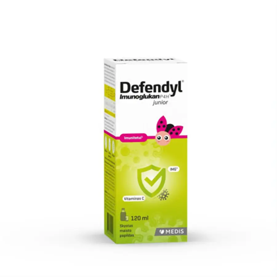 DEFENDYL IMUNOGLUKAN P4H JUNIOR, skystas maisto papildas, 120ml