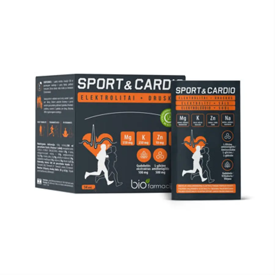 SPORT&CARDIO, milteliai, geriamajam tirpalui ruošti, 14 vnt