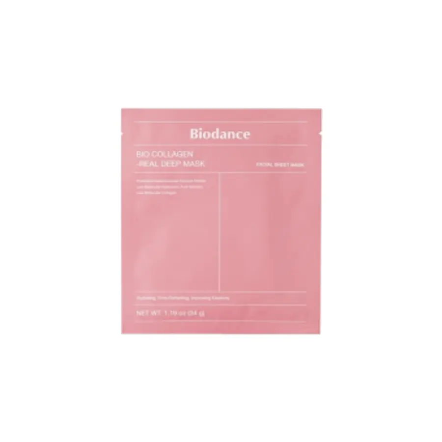 BIODANCE lakštinė veido kaukė su kolagenu, BIO-COLLAGEN REAL DEEP MASK, 1 vnt., 34 g