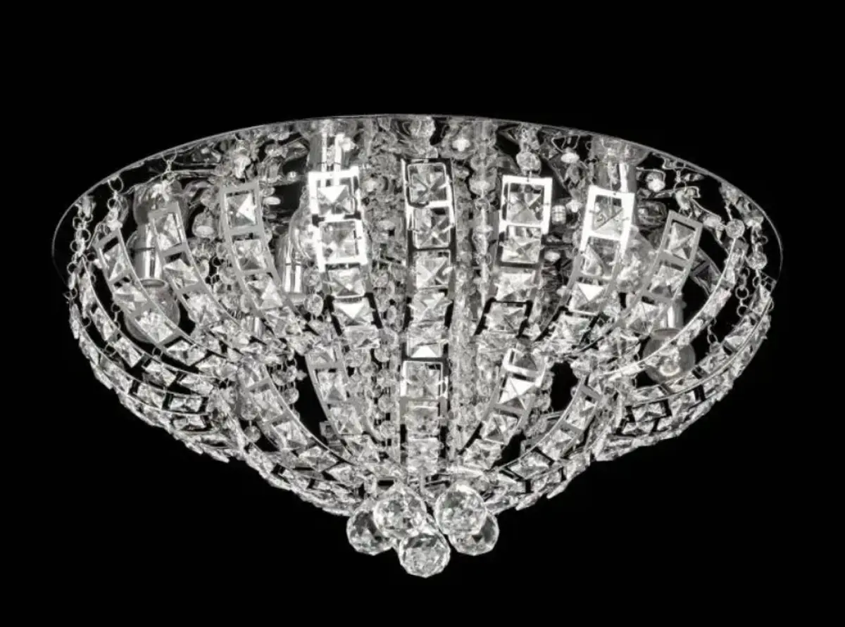Sietynas VENTI, RGB, 50 LED, E14, 50 W + 9 x 60W, sidabrinės sp., ø60 x h28 cm