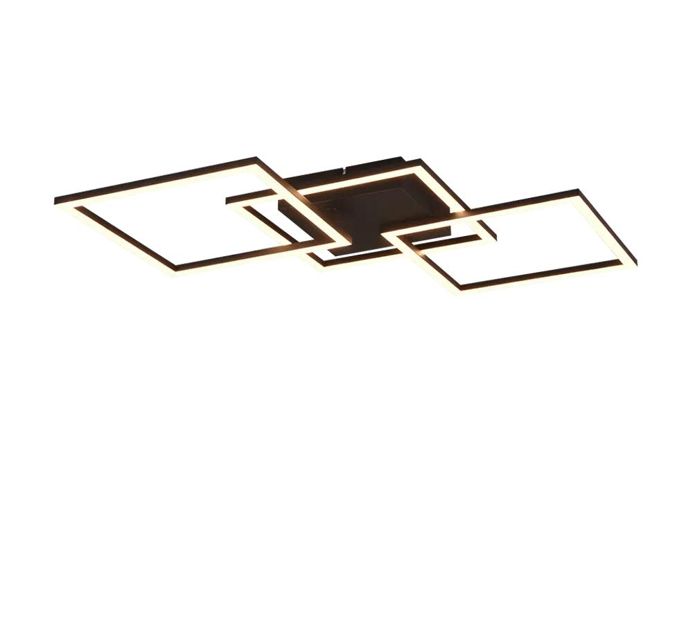 Lubinis LED šviestuvas REALITY Trail, 31W, 3000 K, 3550 lm, juodos sp., 52 x 52 x 7 cm