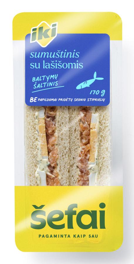 IKI trikampis sumuštinis su lašišomis 170 g - 1,69 € vietoje 3,19 €