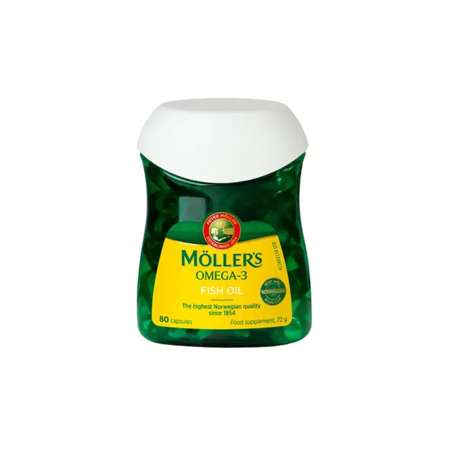 MÖLLER'S žuvų taukai, 80 kapsulių
